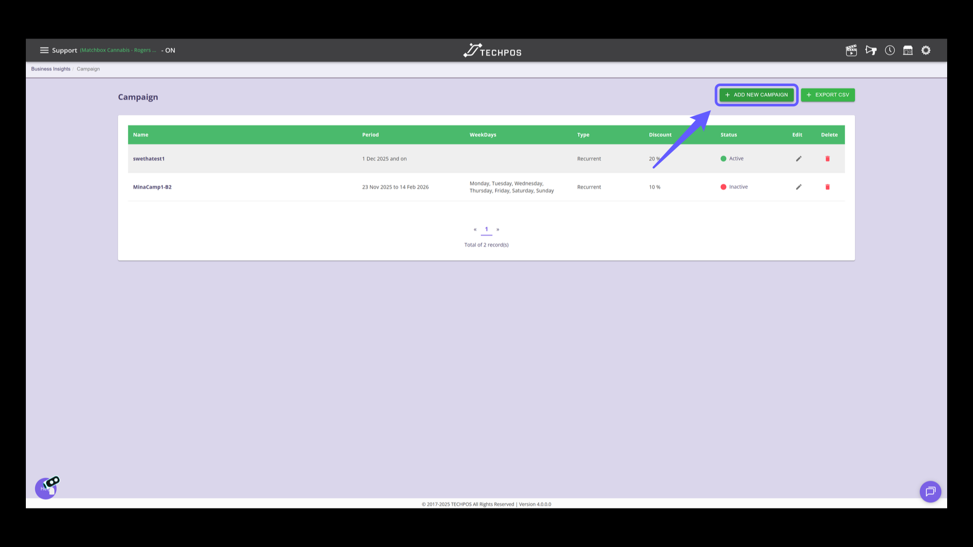 Create New or Edit Existing Campaign