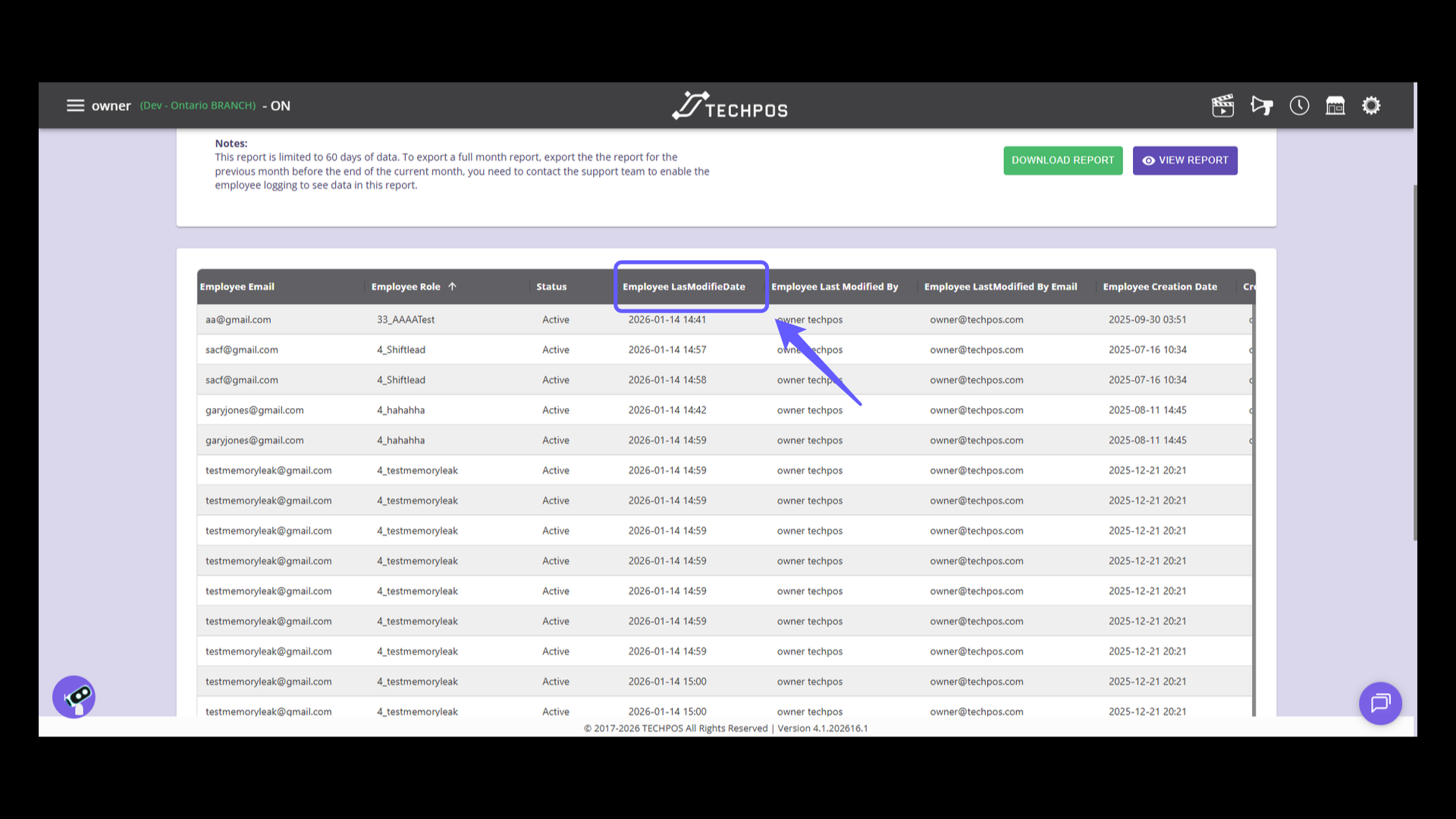 Identify Modification Date