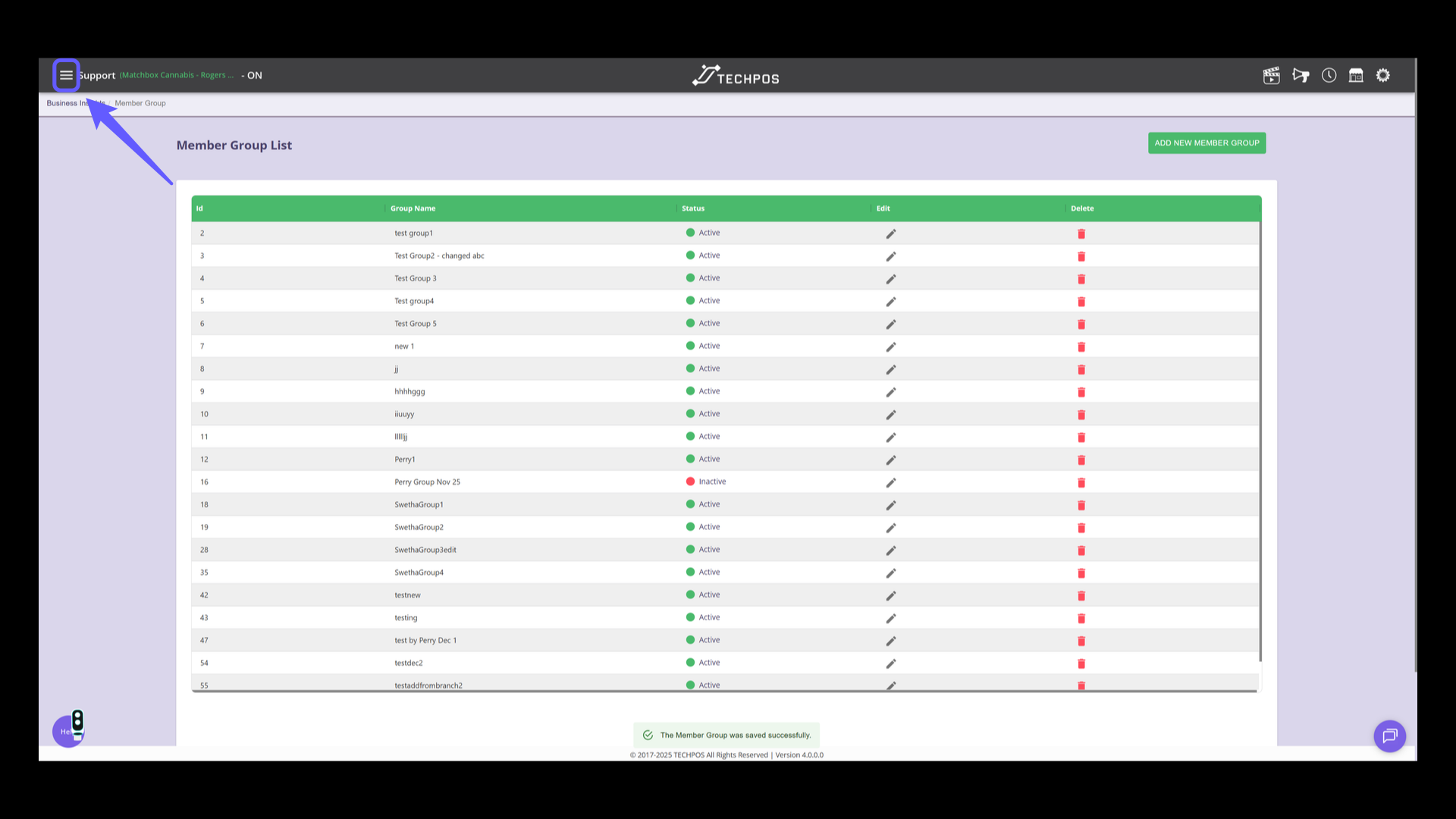Assigning a Group on the Member Profile. 