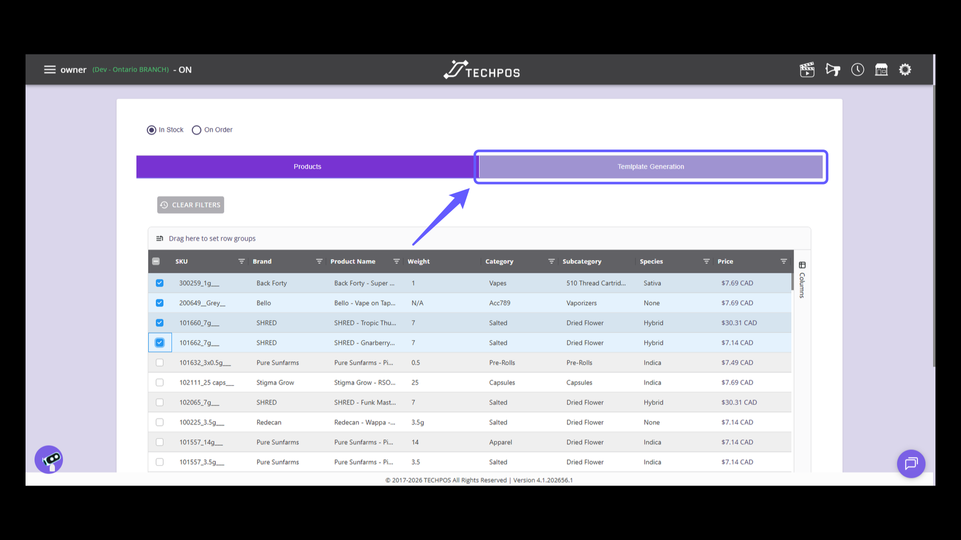 Access Template Generation