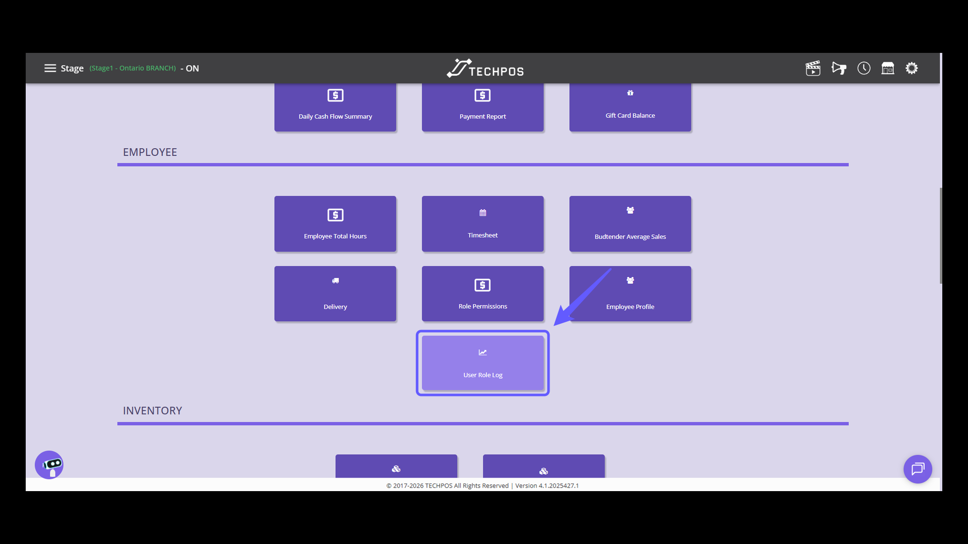 Access User Role Log Report