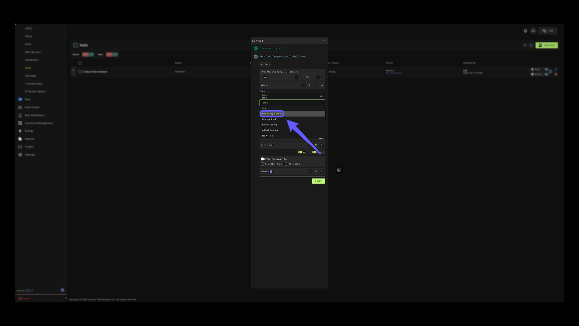 Power Adjustment Option