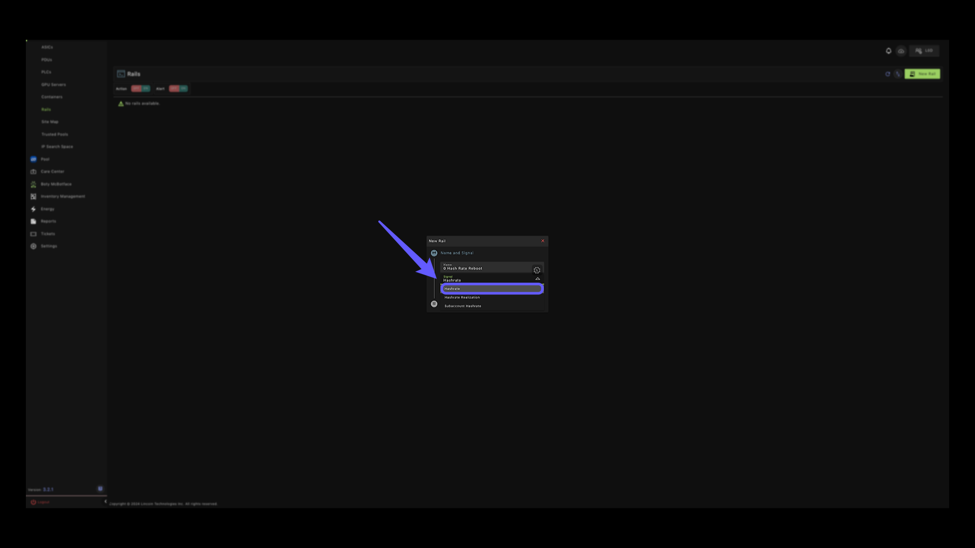 Hashrate Reboot Rail