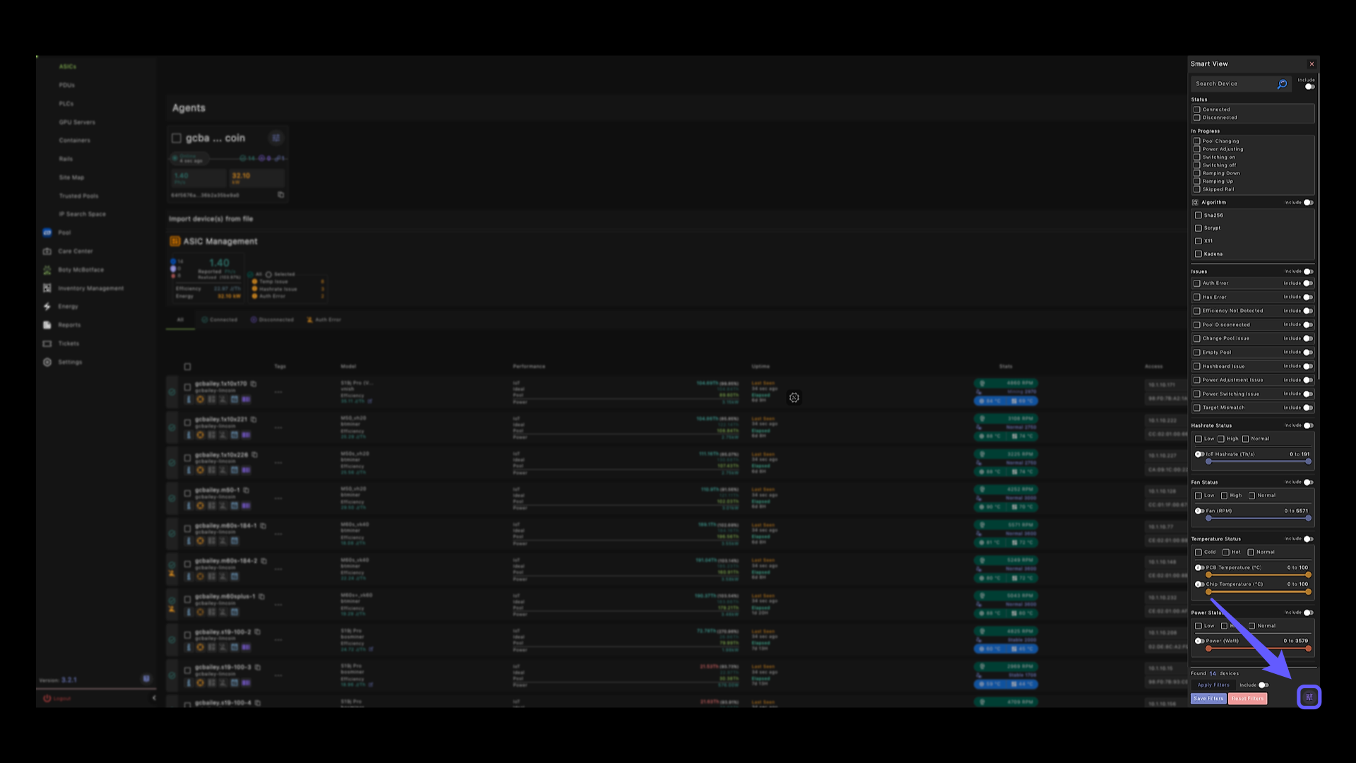 Control Settings Panel