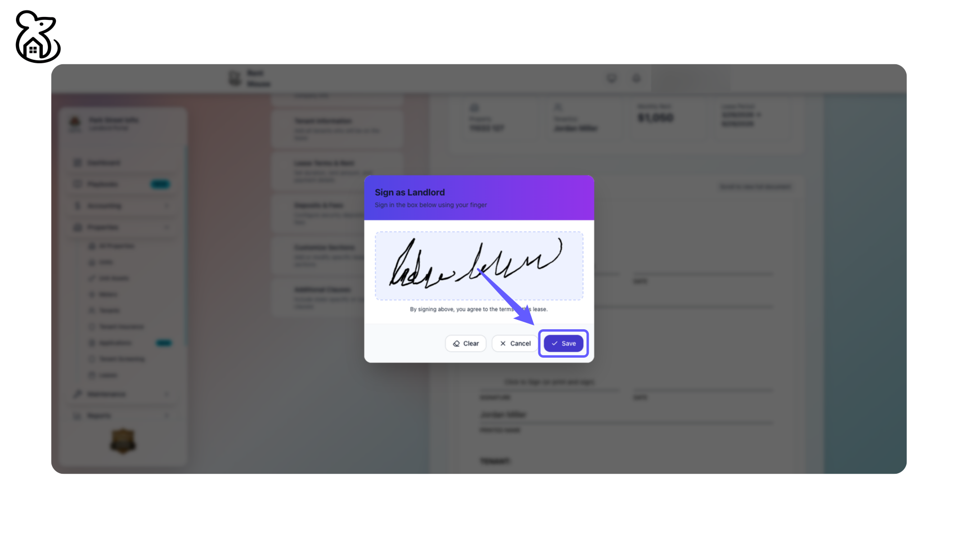 Click Save to Confirm Signature