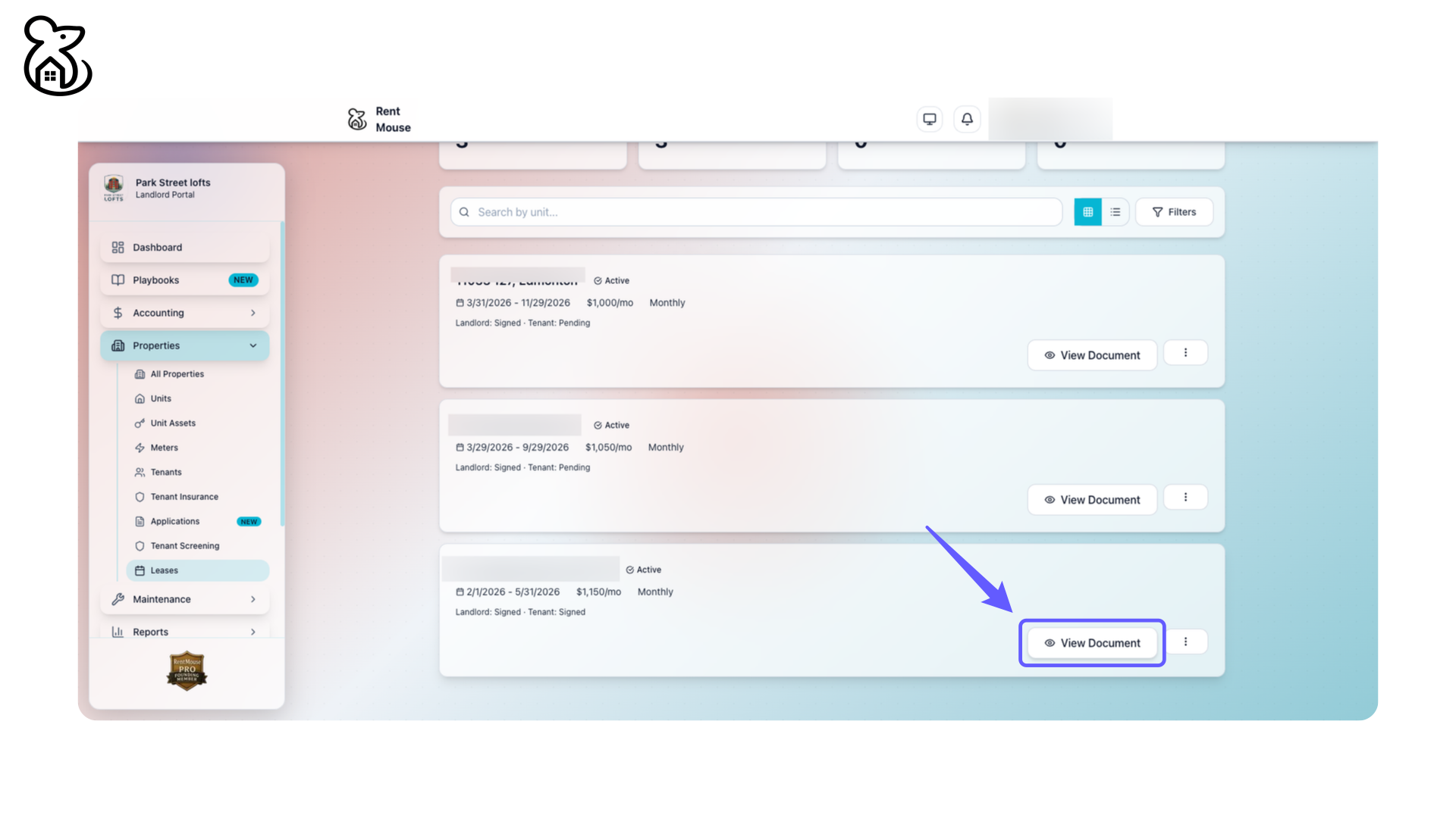 View Leasing Document