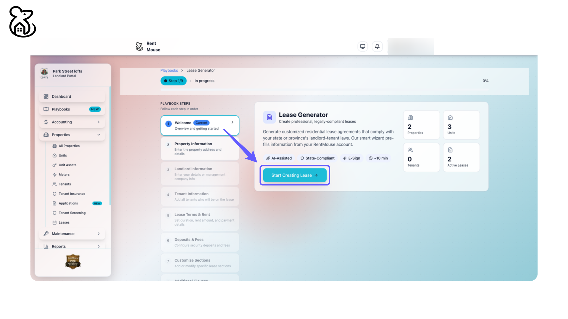 Initiate Lease Creation