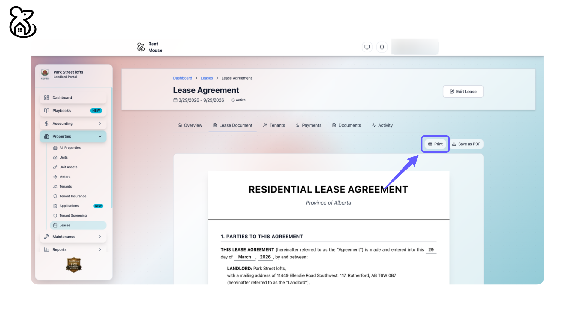 Initiate Document Print