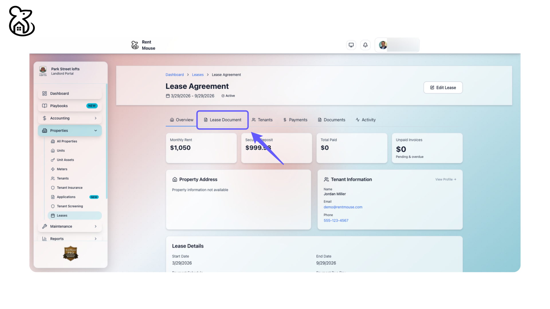 Access Lease Document