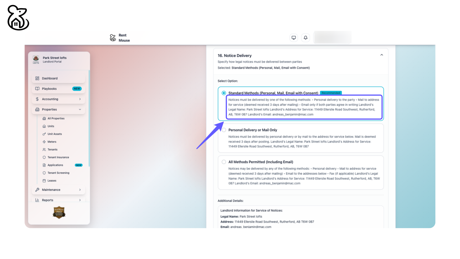 Choose a Notice Delivery Method