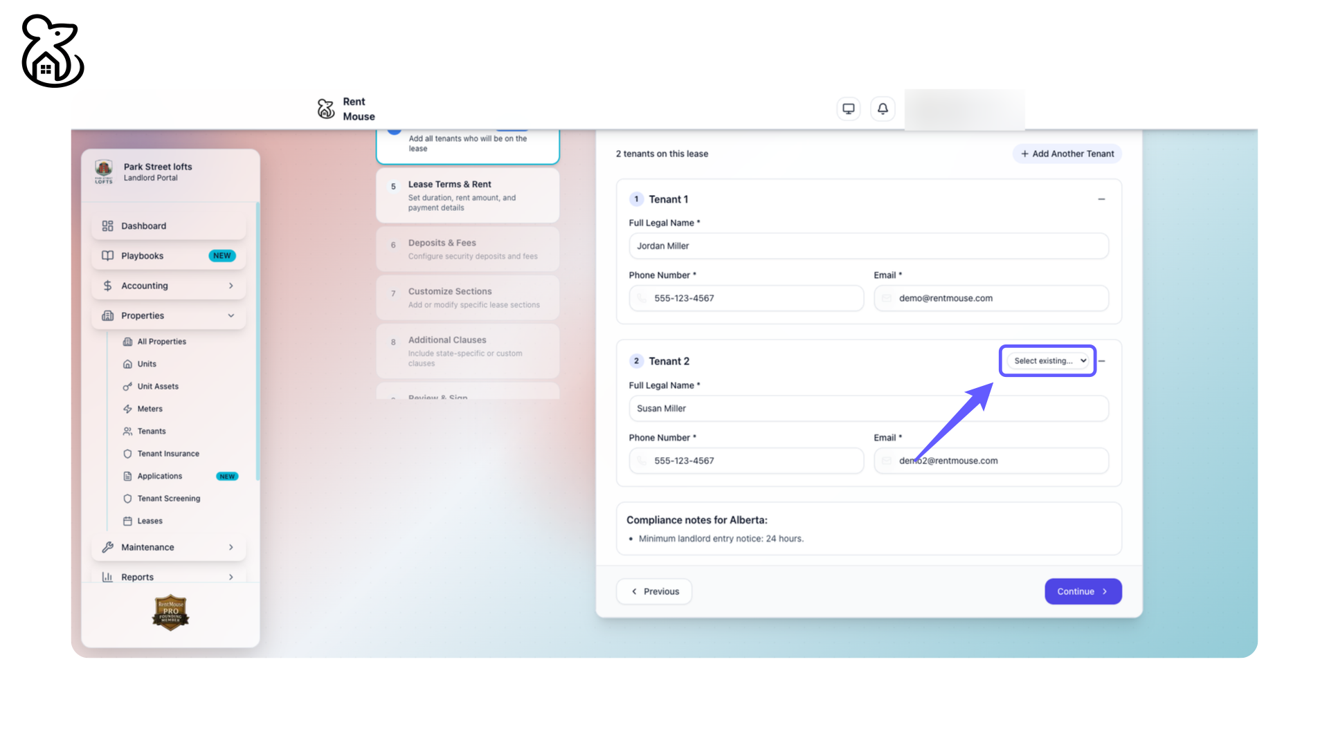 Choose Existing Option