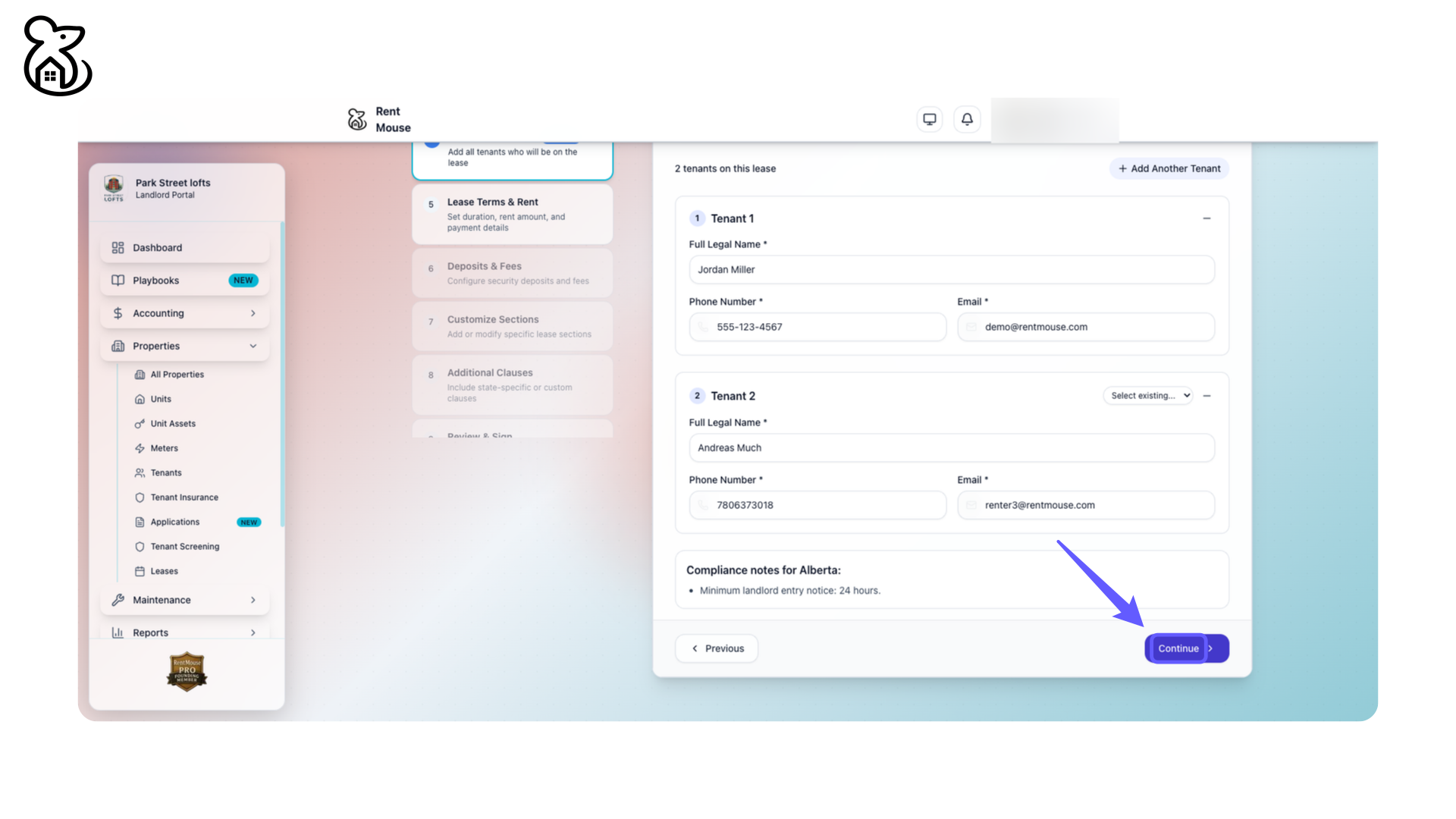 Proceed Lease Process