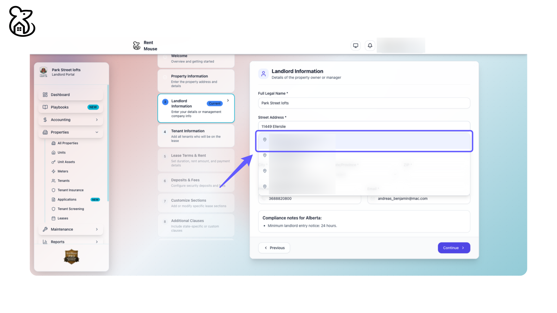 Select Property Address