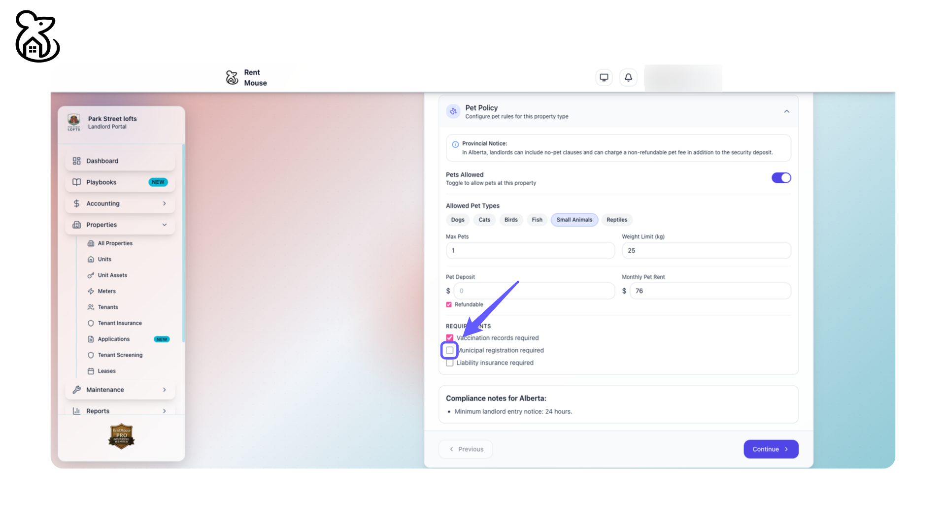 Select Vaccination Records Option