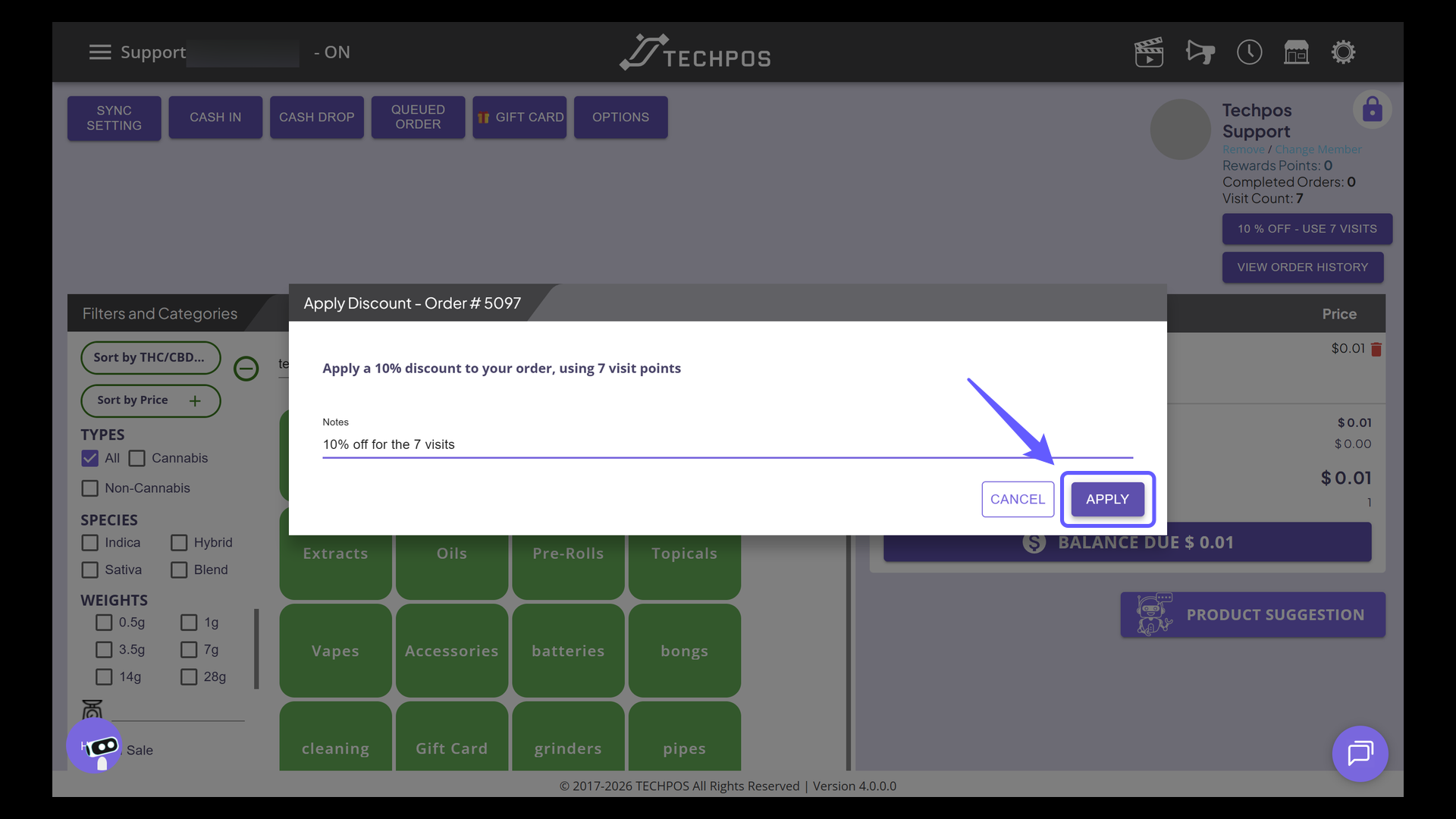 Apply Discount to Order