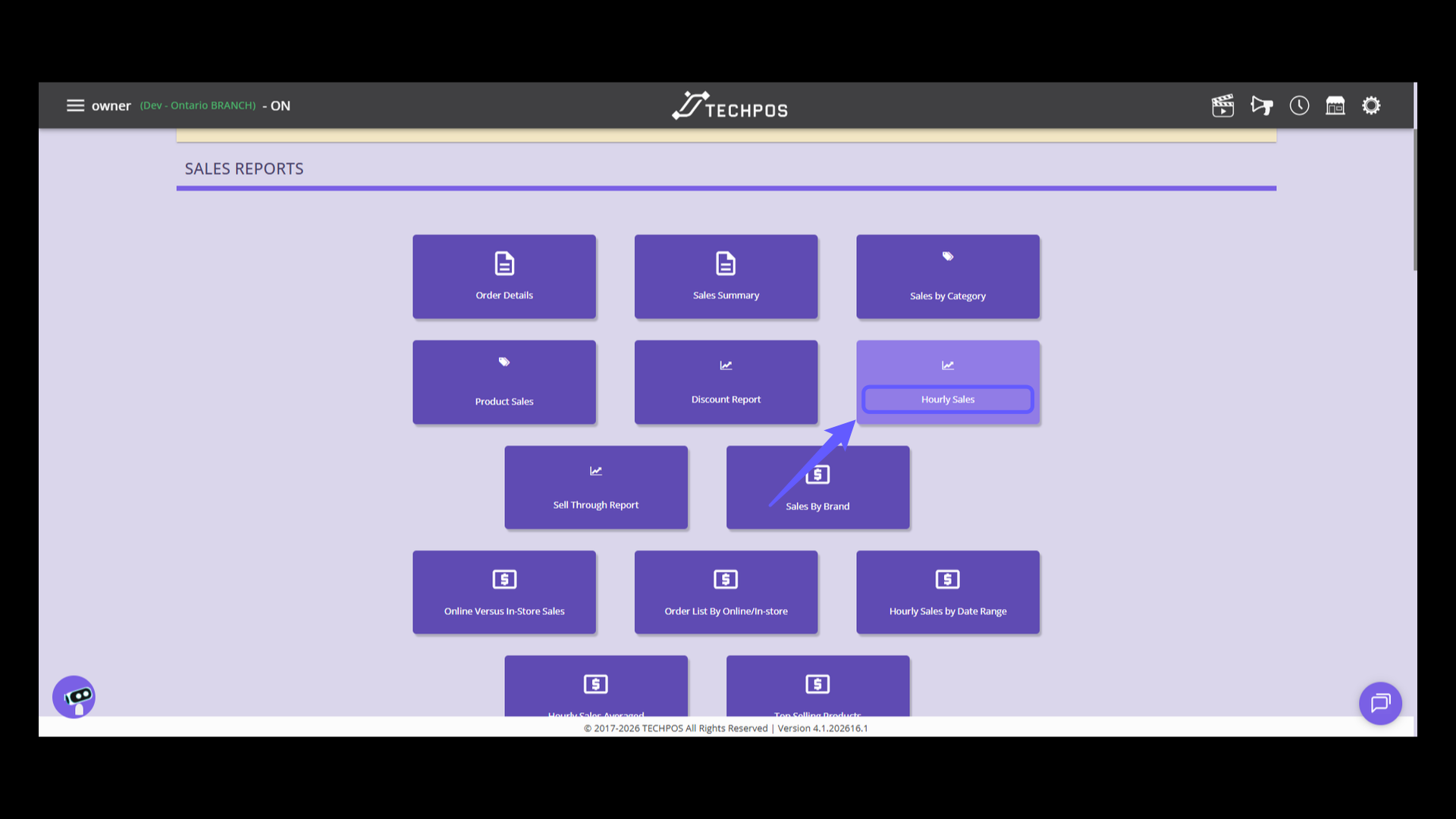 Access Hourly Sales Reports