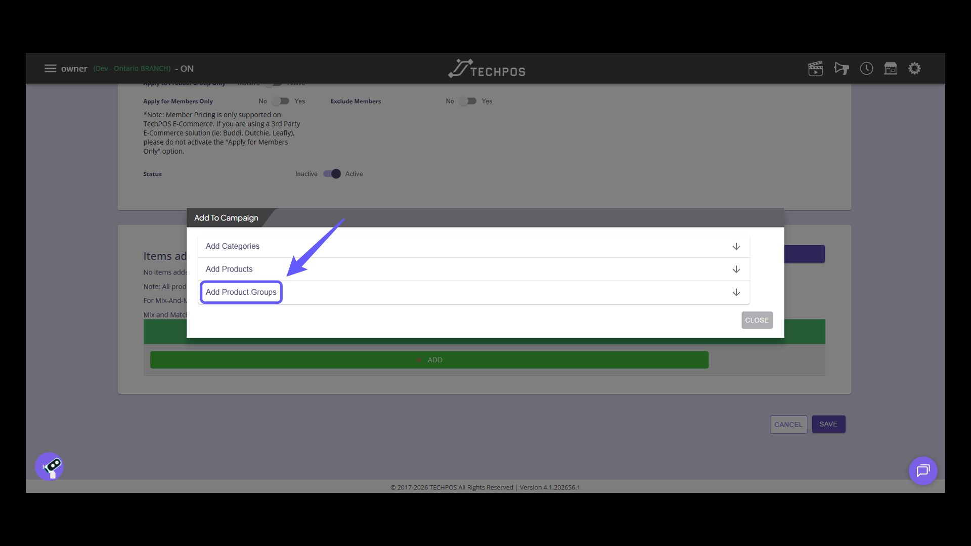 Select Product Groups