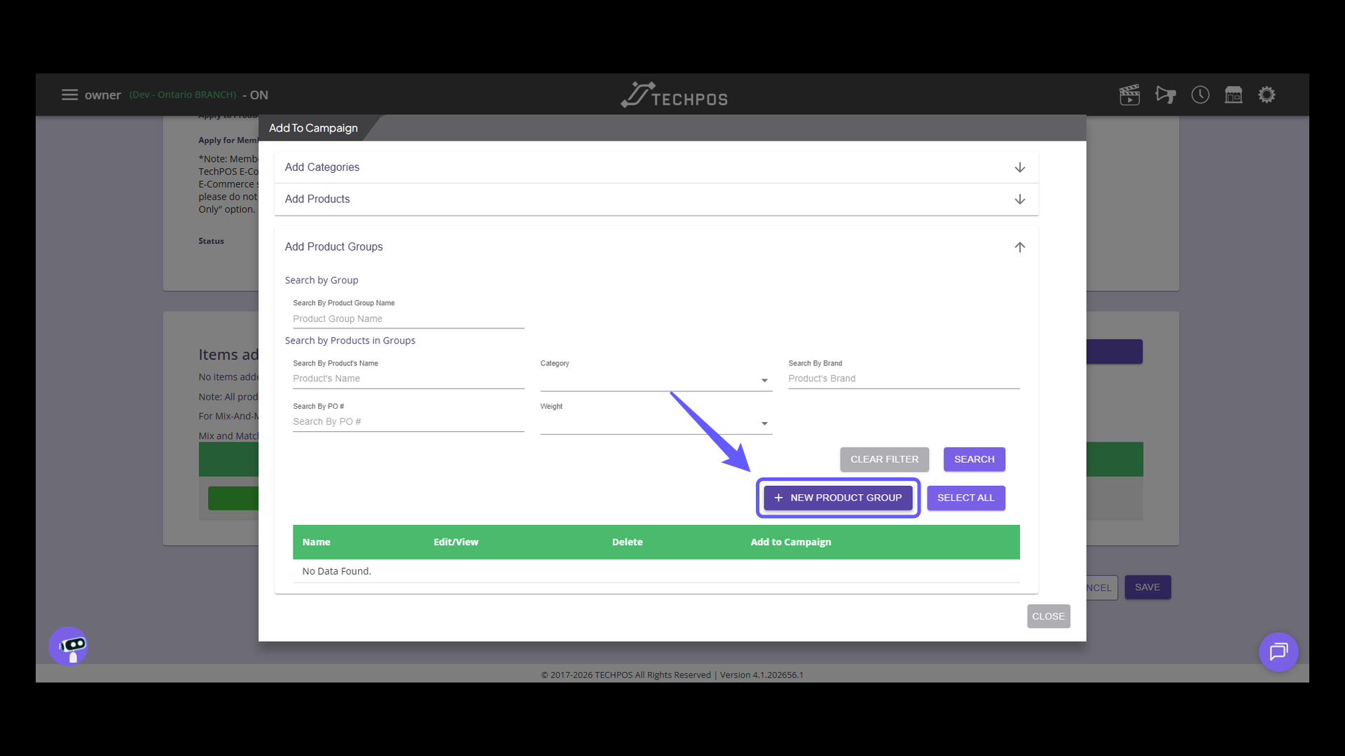 Create a New Product Group