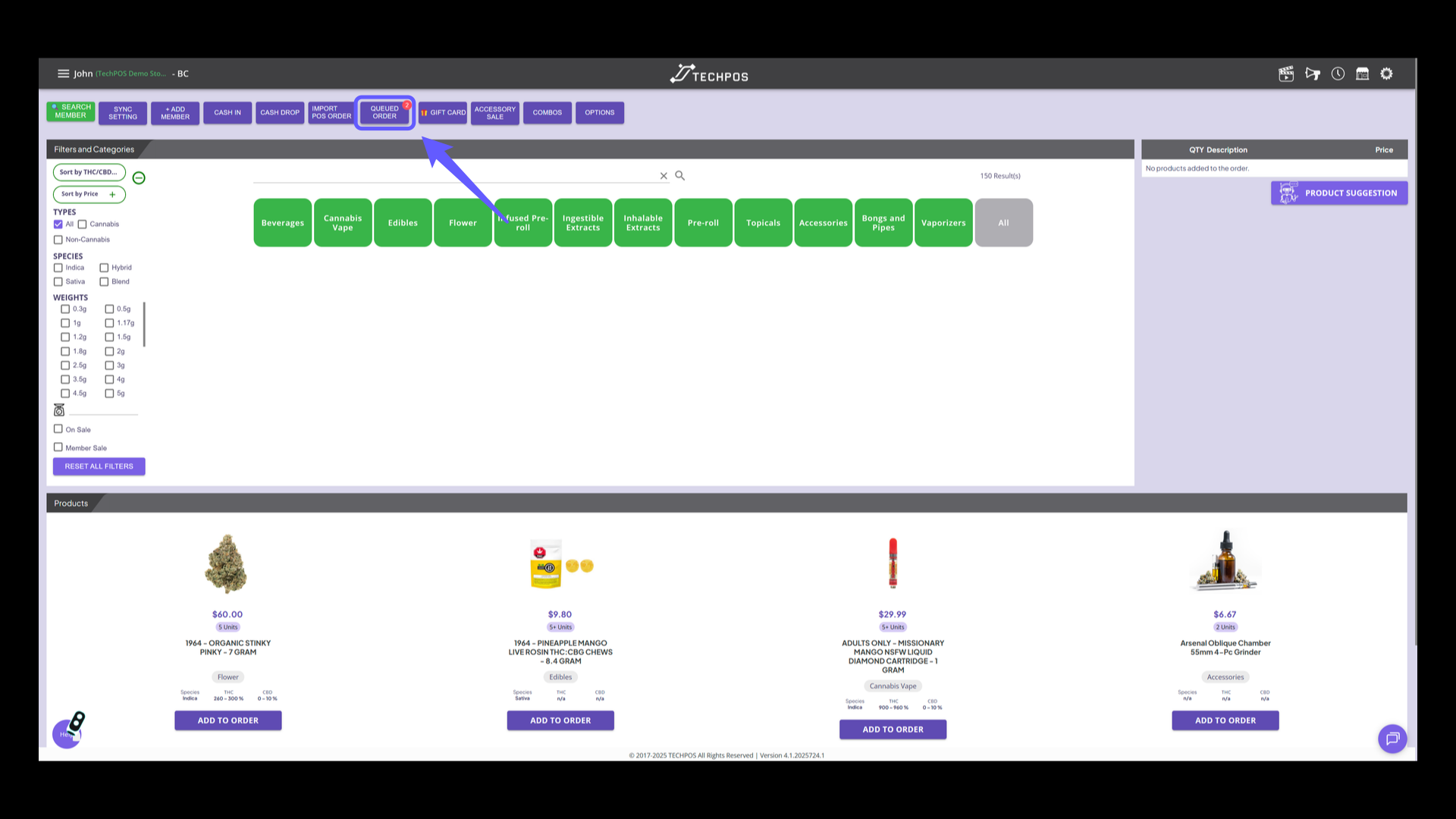 Fulfill the Order from Queue Order Tab