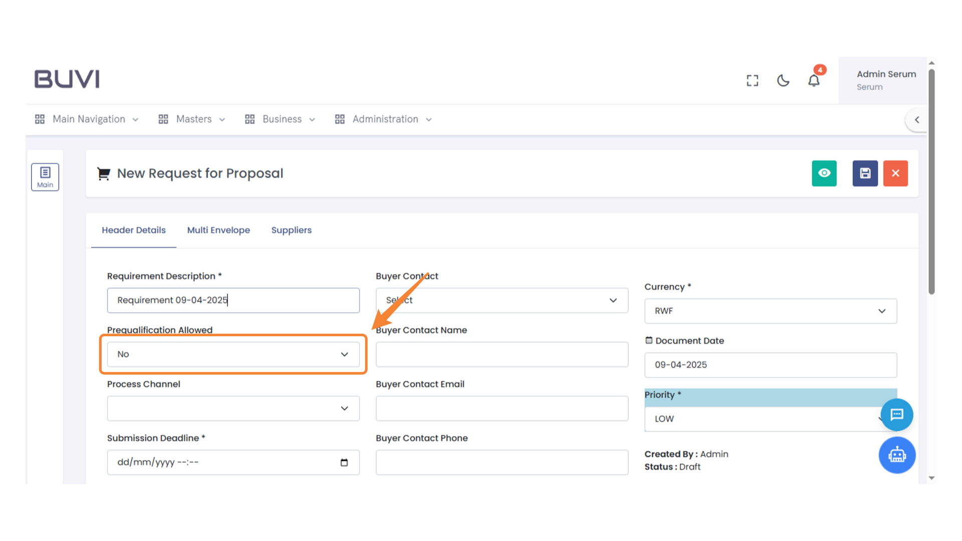Prequalification Option