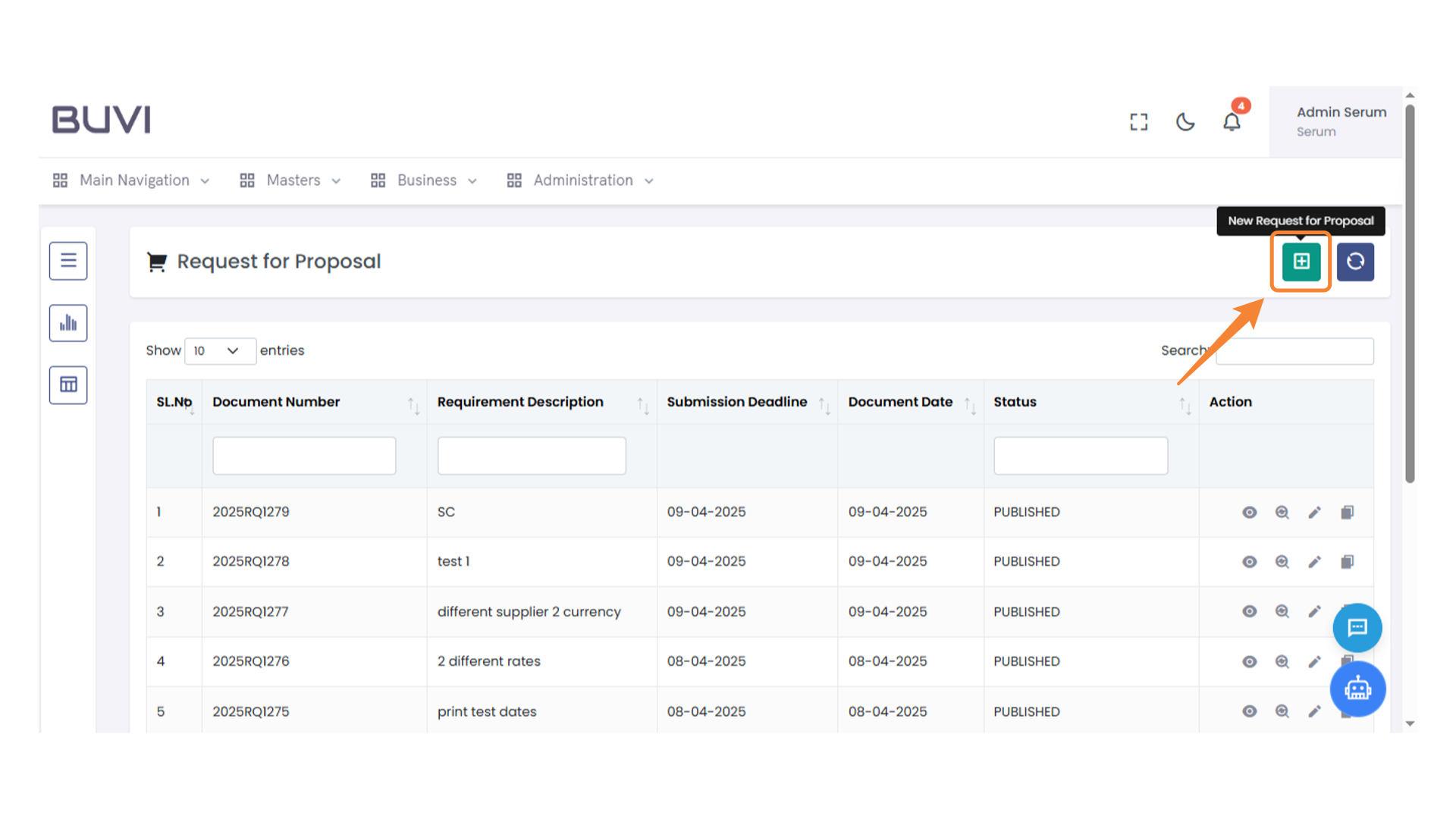 New Proposal Request