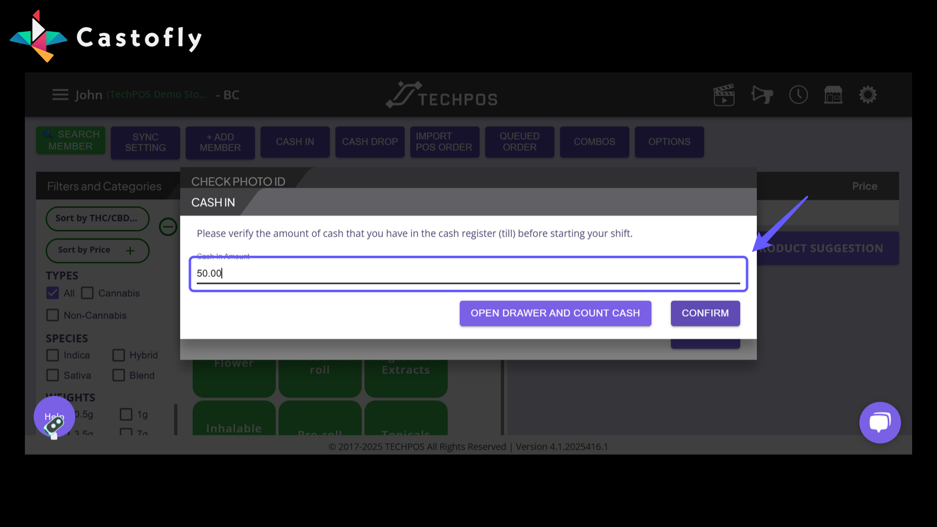 Cash In Amount Verification