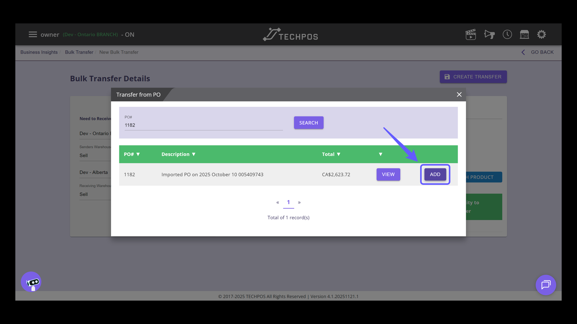 Add a Purchase Order